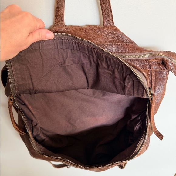 Tano Brown Leather Backpack